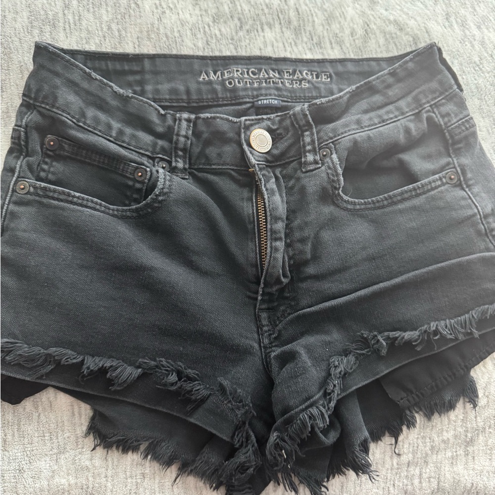 American Eagle Outfitters Black Denim Shorts